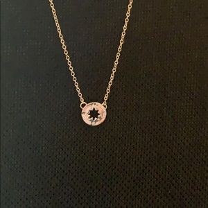 Silver north south east west necklace
